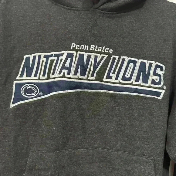 Penn State Hoodie Mens Size Small Hooded Sweatshirt Pullover Gray Nittany Lions - Picture 2 of 5